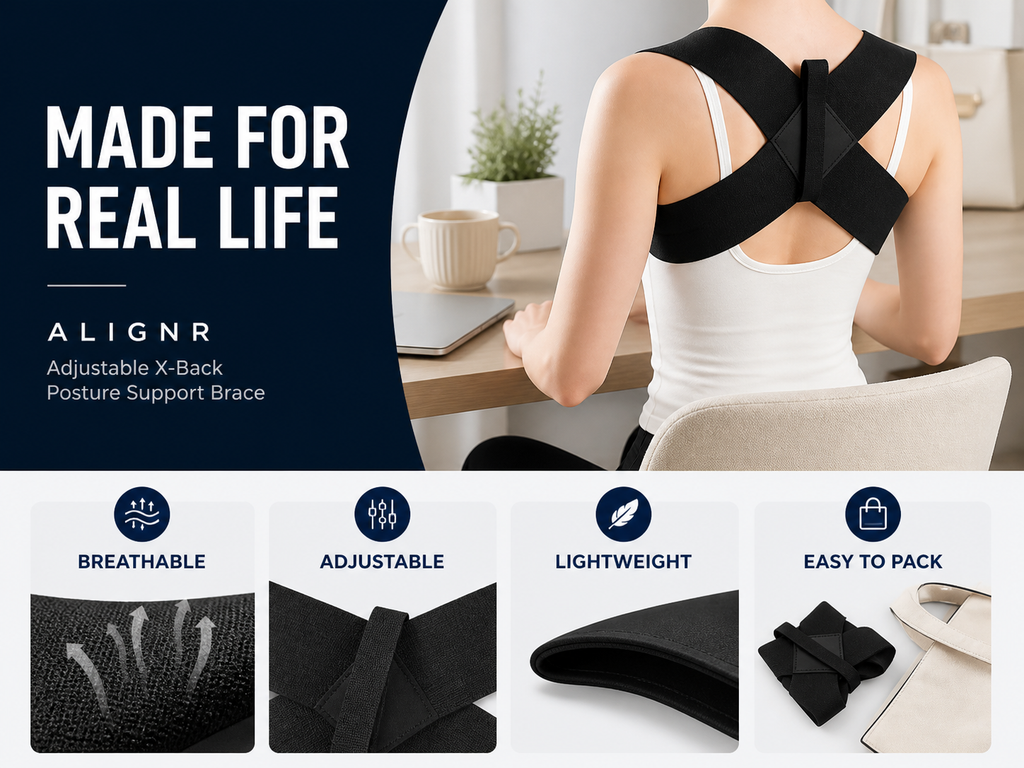 ALIGNR breathable adjustable lightweight everyday features