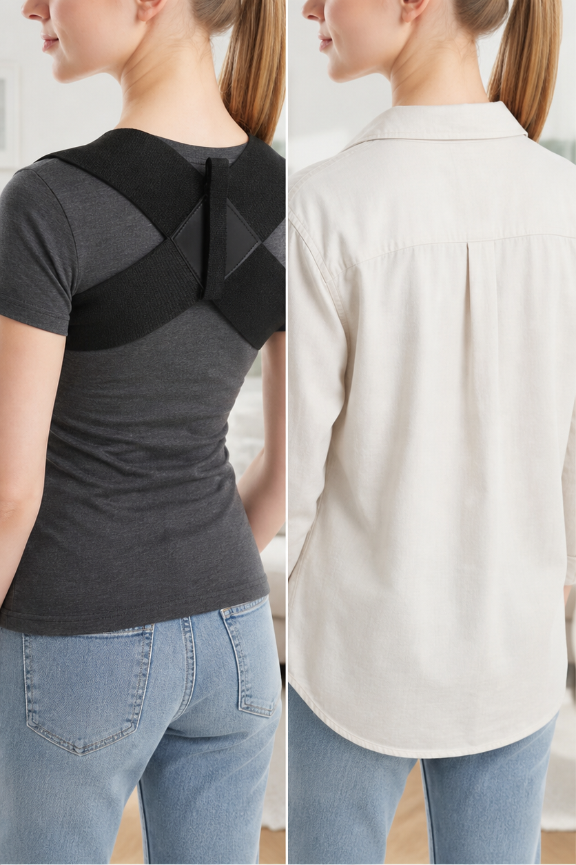ALIGNR Posture Brace: Low-Profile Figure-8 Fit On Body